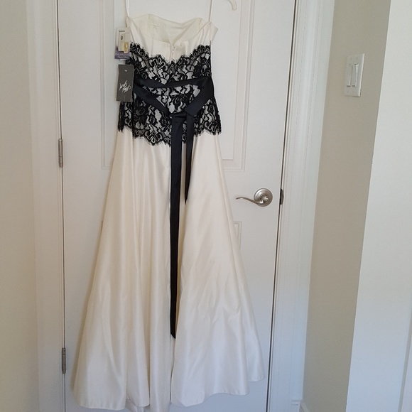 Jessica McClintock formal dress black lace 6 NWT - Picture 4 of 5